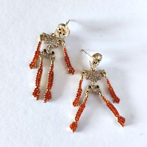 Crystal Skeleton Earrings